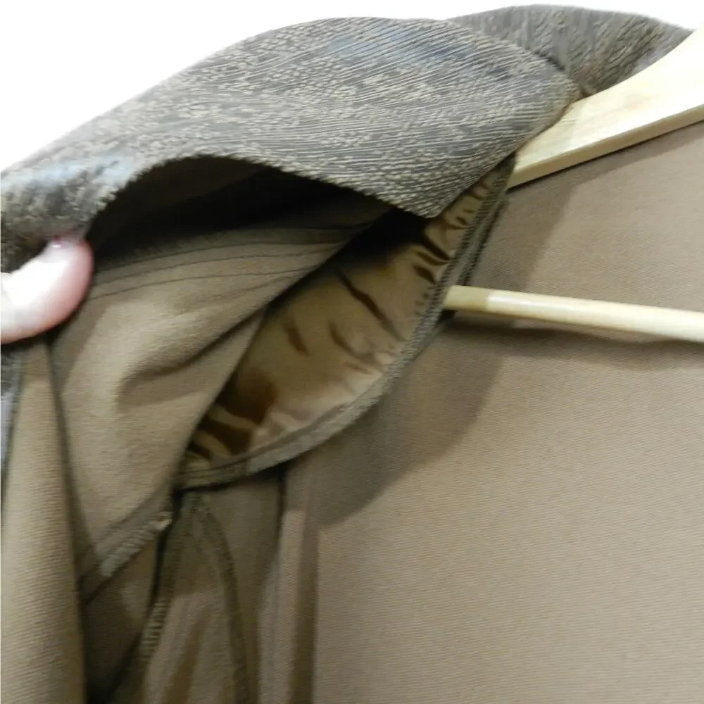 Vintage Alfred Dunner Blazer Jacket Sz 18 Faux‎ Snake Brown Textured Y2K Siren